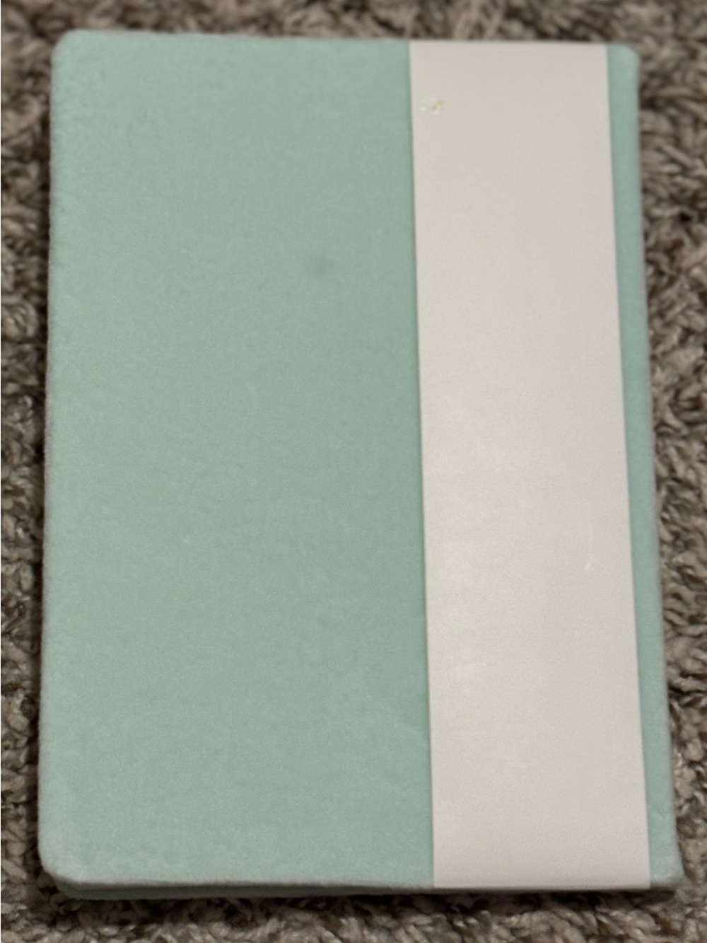Mint green notebook with soft velvet cover and lined pages - Picture 4 of 4